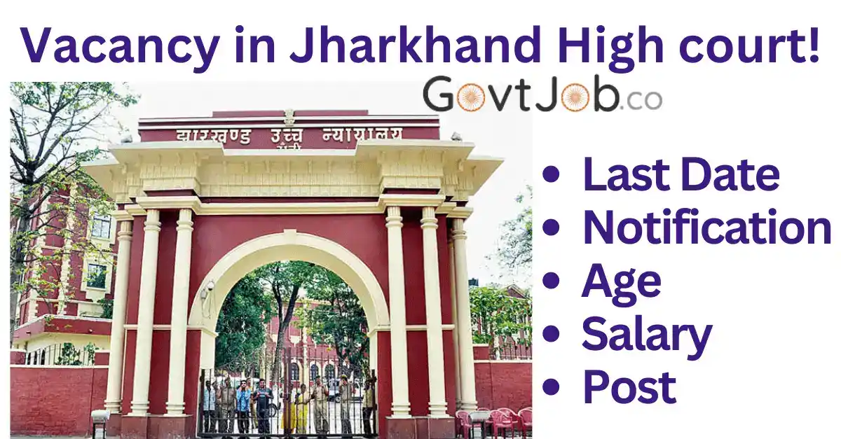 Vacancy For The Post of Personal Assistant in High Court of Jharkhand ,Ranchi apply online
