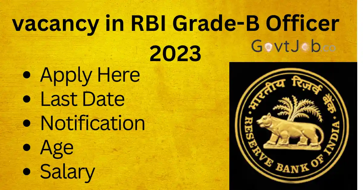 Reserve Banks of India 2023 vacancy