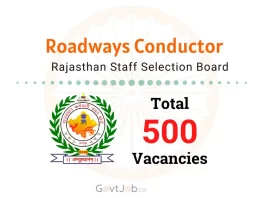 Rajasthan Roadways Conductor Recruitment 2024 for 500 Vacancies.