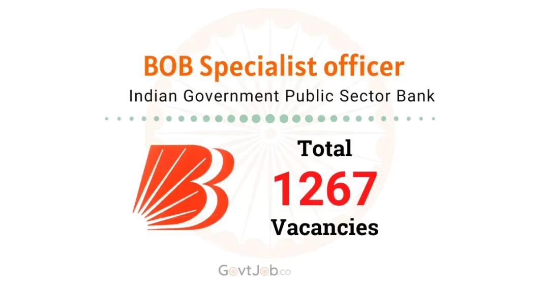 BOB Specialist officer Recruitment 2024 for 1267 Vacancies.