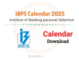 IBPS Calendar 2025 Out Exam Date for PO, Clerk & SO.