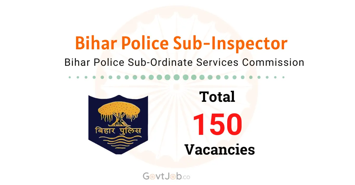 Bihar BPSSC Police Sub-Inspector Recruitment 2026.