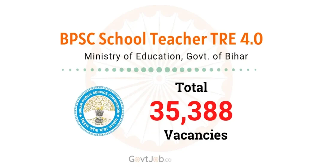 BPSC School Teacher TRE 4.0 Recruitment 2026.