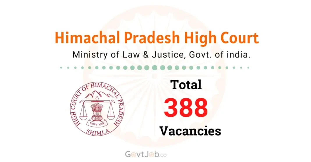 Himachal Pradesh High Court Clerk, Stenographer & various Recruitment 2026.
