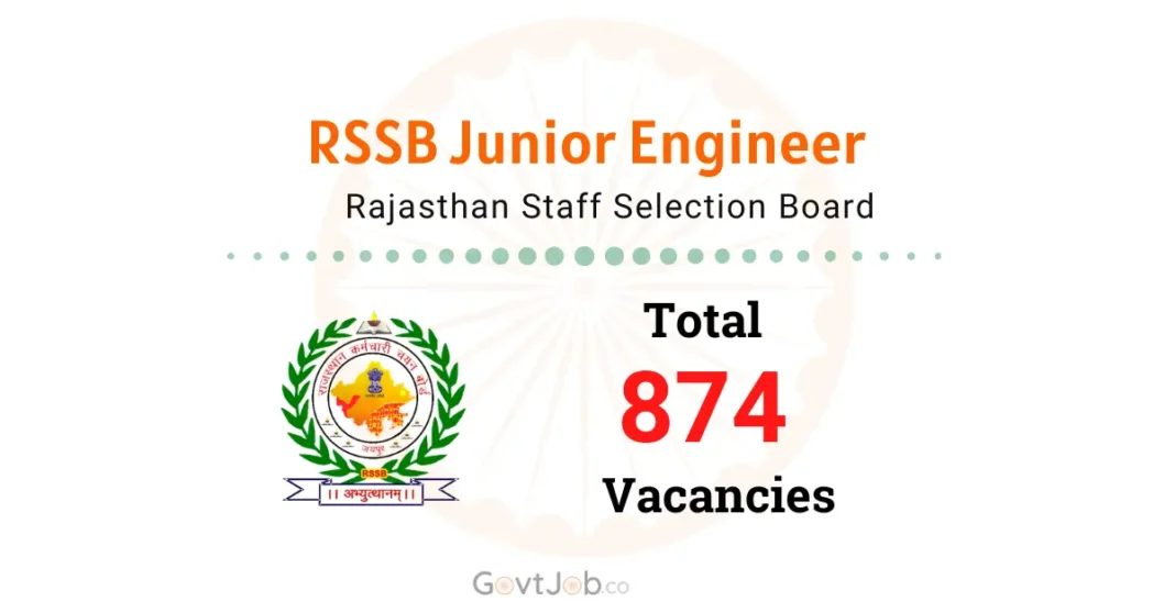 Rajasthan RSSB Junior Engineer Recruitment 2026.