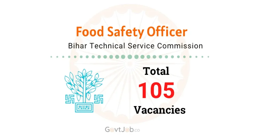 Bihar BTSC Food Safety Officer Recruitment 2026.