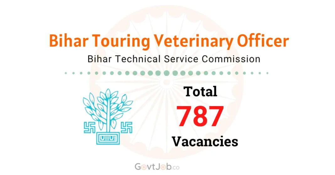 Bihar BTSC Touring Veterinary Officer Recruitment 2026.