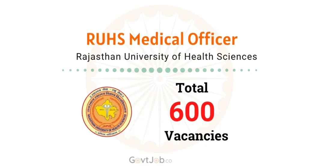 RUHS Medical Officer Recruitment 2026.