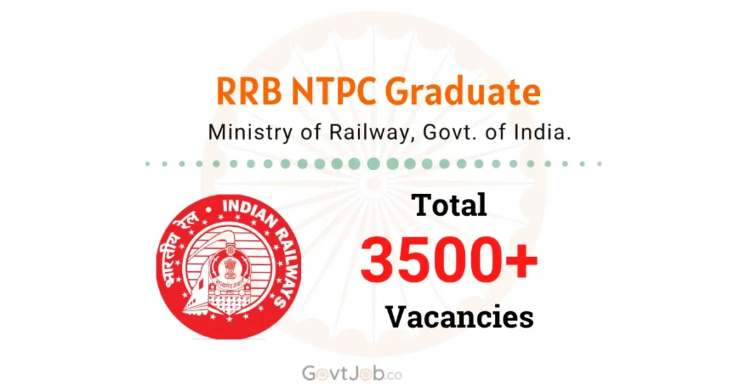 RRB NTPC Graduate Level Recruitment 2026 for 3500+ Vacancies.