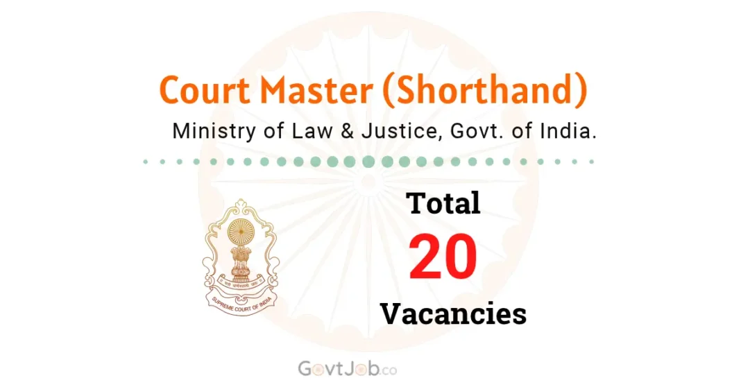 Supreme Court of India Court Master (Shorthand) Recruitment 2026.