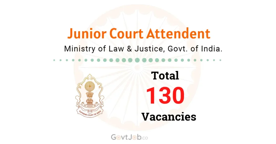 Supreme Court of India Junior Court Attendent Recruitment 2026.